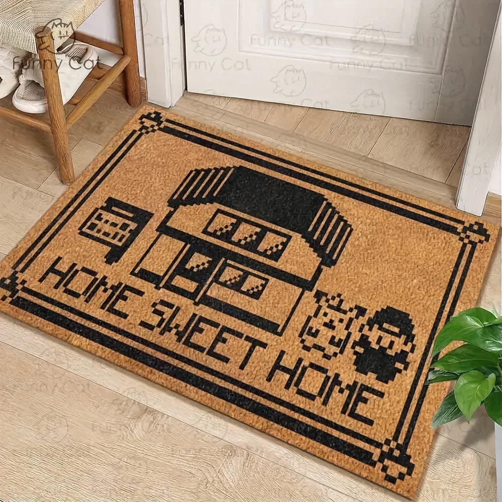 VIKAMA Pixel Style Carpet - Durable And Slip-Resistant Floor Mat For Indoor And Outdoor Entrances - Creative Home Decoration