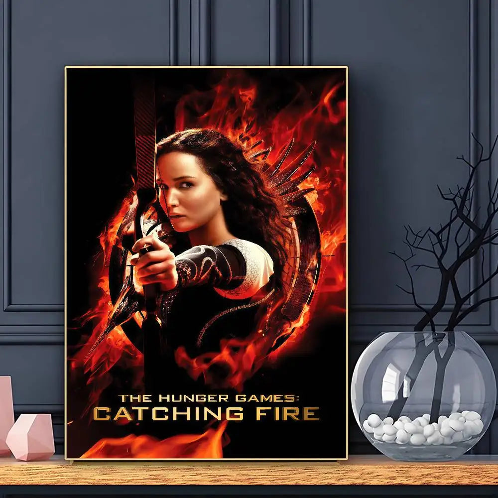 Classic Movie The Hunger Games Poster Sticky Wall Art Printing Waterproof Home Living Bed Room Bar Aesthetic Decor