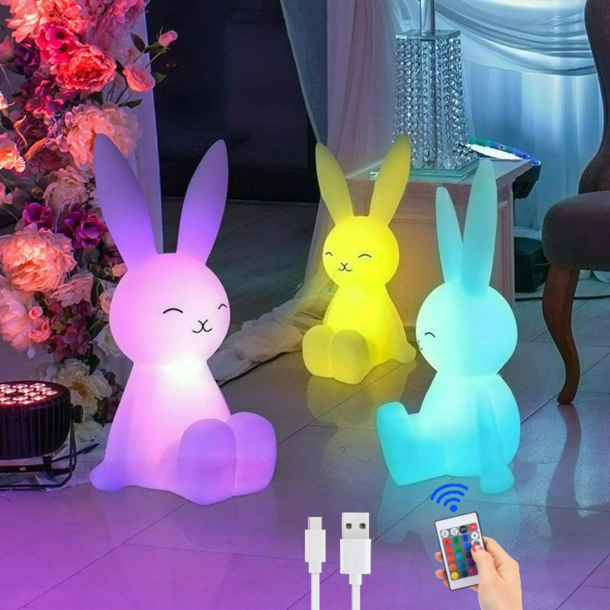 Cute Lighting Mood Light with Remote Control Dimming Cute Cartoon Children's Gift Bedroom Bedside Lamp Living Room Floor Lamp