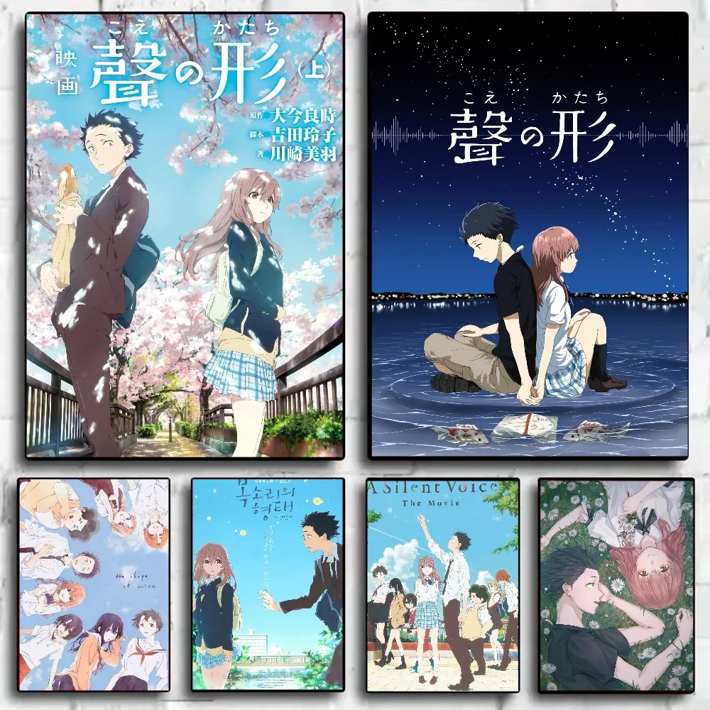 A Silent Voice Movie Poster HD art sticky wall waterproof home living room bedroom bar aesthetic decoration