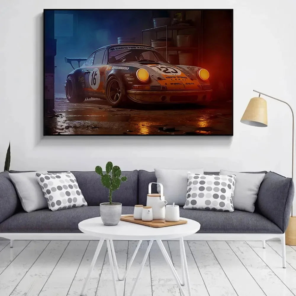 911 GT3 RS Car Generation Supercar Poster Canvsa Print Painting Home Decor Wall Art Decoration Gift For Car Lover Frameless