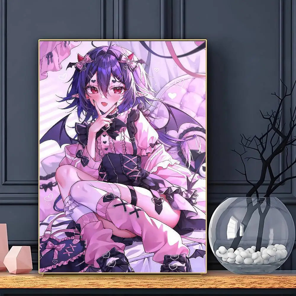 Cartoon Cute ANIME J-Jirai Kei Poster Sticky Wall Art Printing Waterproof Home Living Bed Room Bar Aesthetic Decor