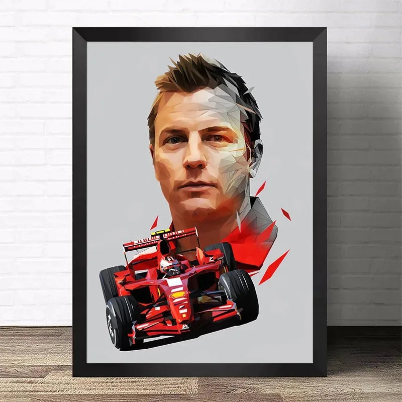 F1 World Champion Racer Ayrton Senna Graffiti Racing Formula 1 Poster Decorative Paintings Canvas Wall Art Pictures Home Decor