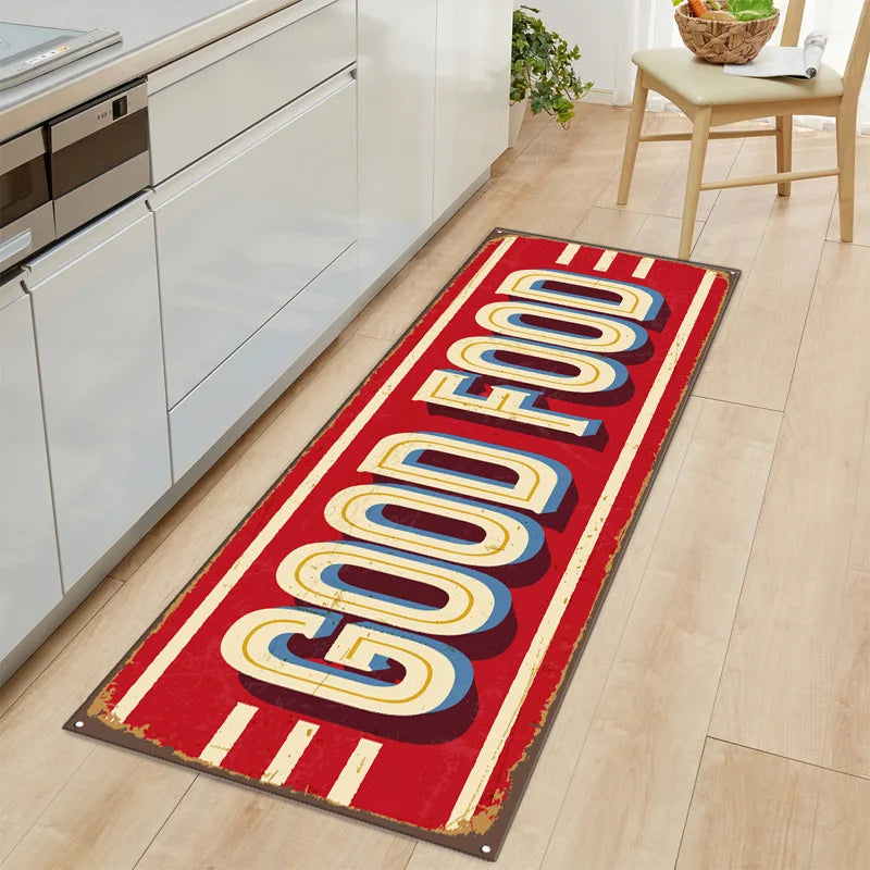 VIKAMA 1/2PCS Modern Simple Kitchen Mat Set Long Strip Absorbent Oil Absorbent Foot Mat Household Bathroom Door Mat