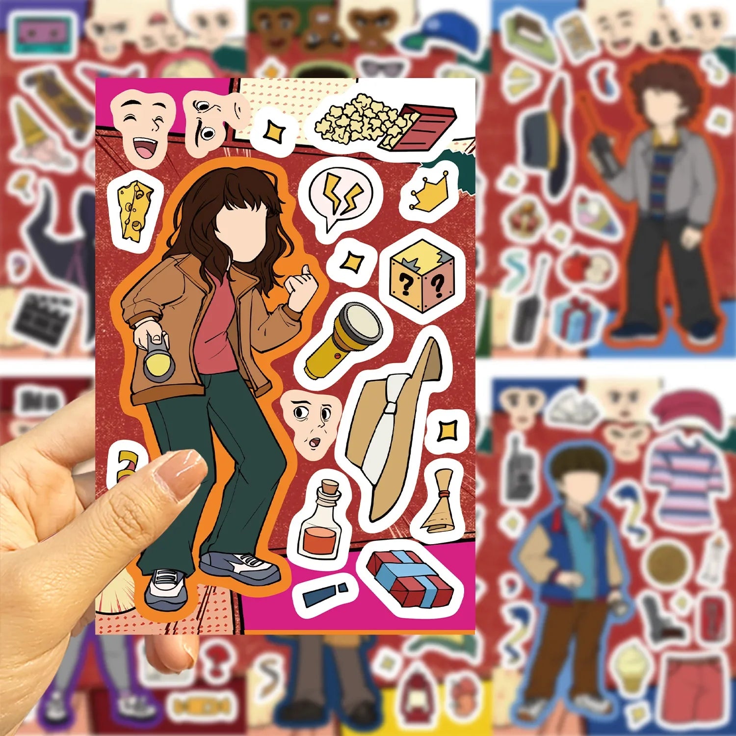 8/16/24PCS American TV Series 5 Cartoon DIY Decoration Phone Notebook Stationery Waterproof Stickers