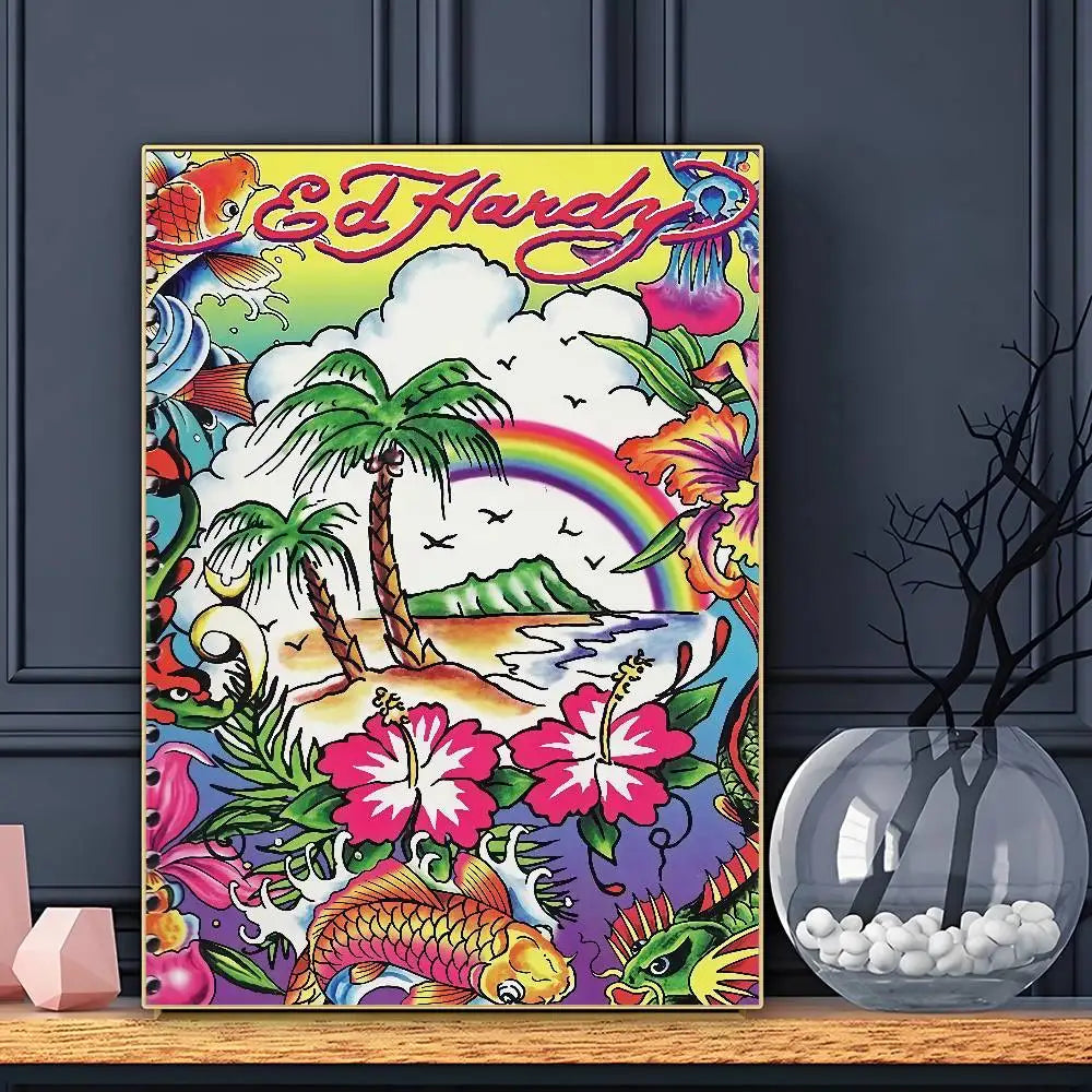 FASHION E-Ed H-har-dyS Poster Sticky Wall Art Printing Waterproof Home Living Bed Room Bar Aesthetic Decor