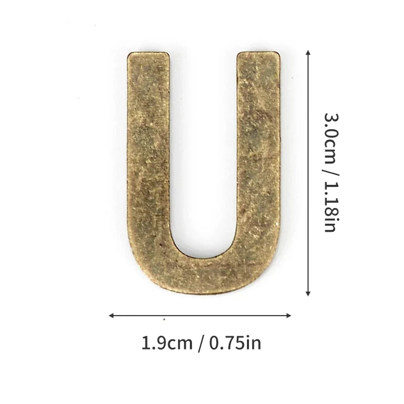 Metal Self Adhesive House Number English Alphabet Letters for Apartment Room Door Plate Table Mailbox Number Stickers 3*2cm