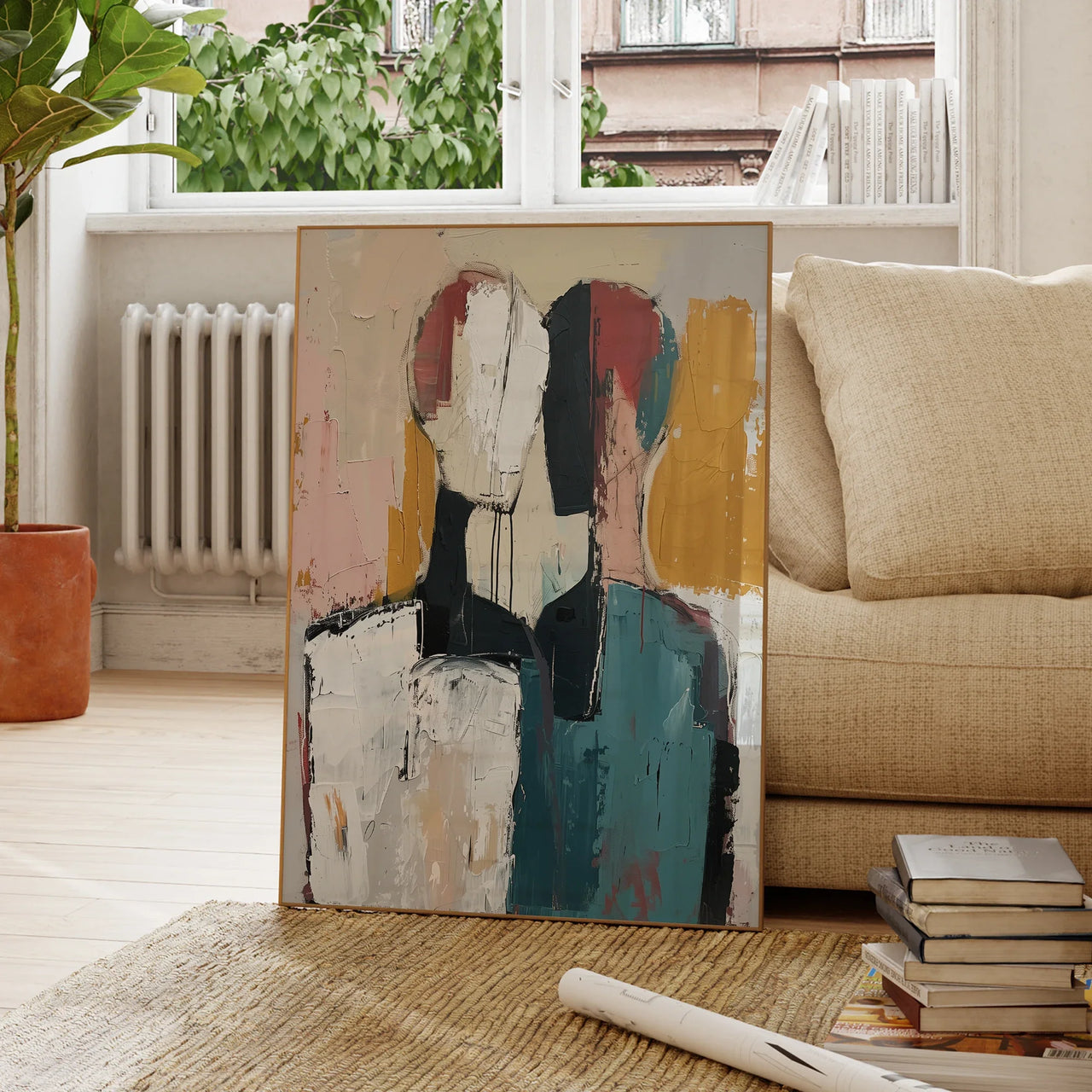 Modern Abstraction Intertwined Souls Art Painting Print Canvas Poster picture For Living Room Bedroom Wall Art Home Decor