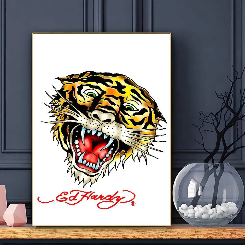 FASHION E-Ed H-har-dyS Poster Sticky Wall Art Printing Waterproof Home Living Bed Room Bar Aesthetic Decor