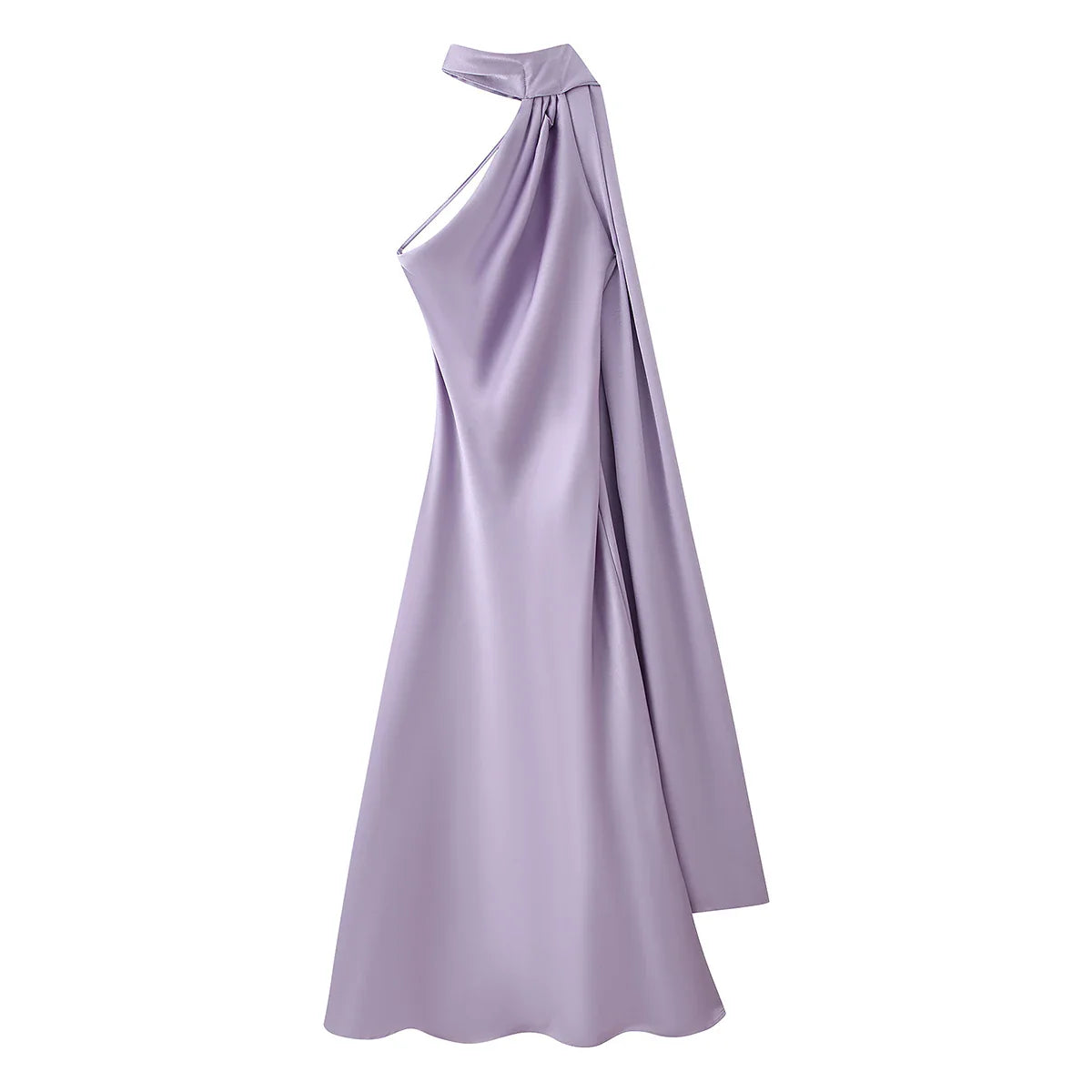 Elegant Women's Ribbon Long Satin Party Dress Halter Backless Sleeveless Female Dresses 2026 Summer Lady Solid Evening Gowns