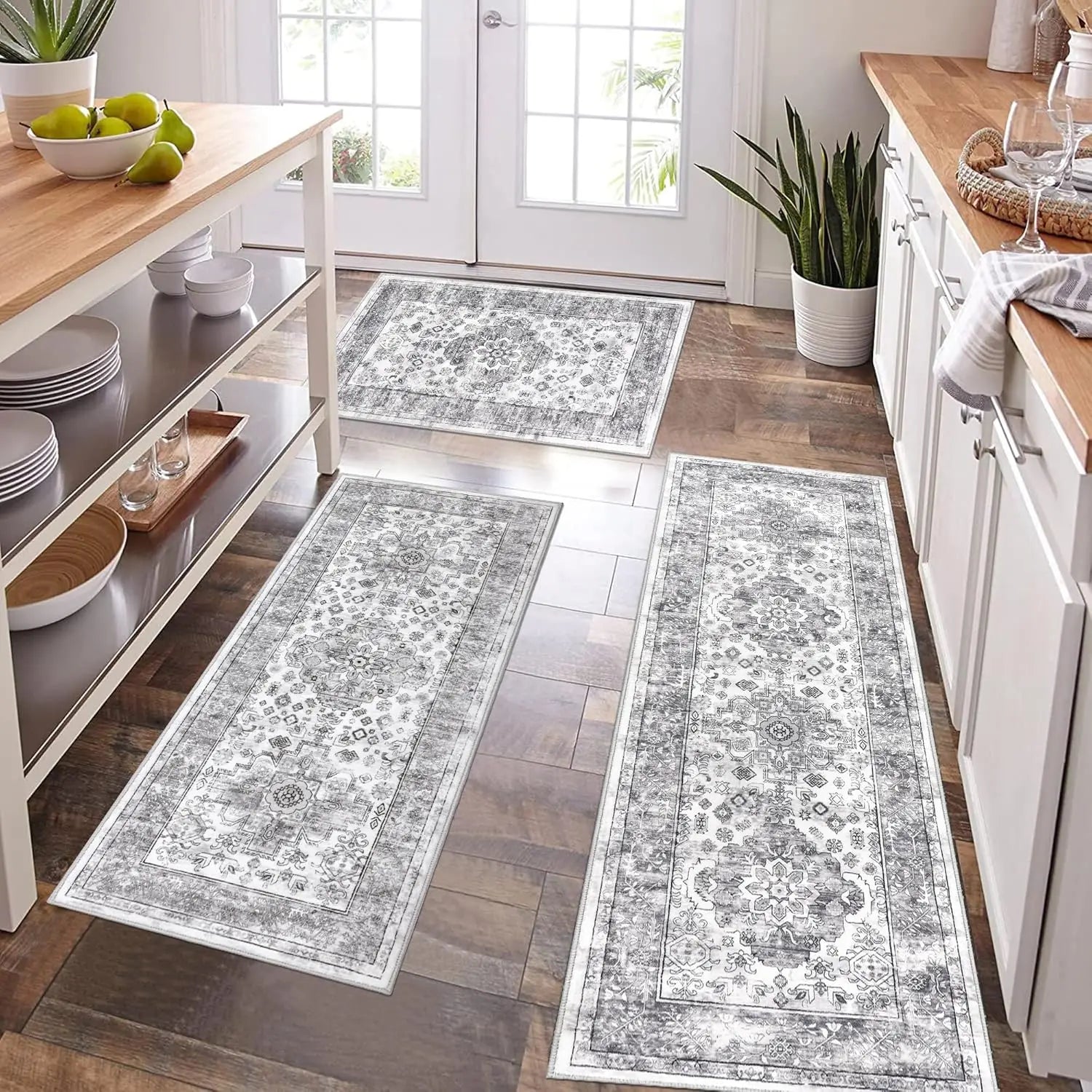 VIKAMA Bohemian Home Decor Carpet, Anti-Dirt And Anti-Slip Kitchen Long Strip Floor Mat, Corridor And Hallway Floor Mat