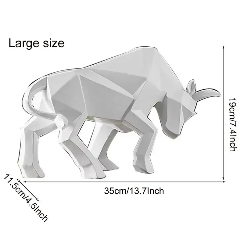Nordic Modern Simple Resin Bull Ornaments Creative Home Decoration Crafts Indoor Study Office Cow Statue Animal Figurine