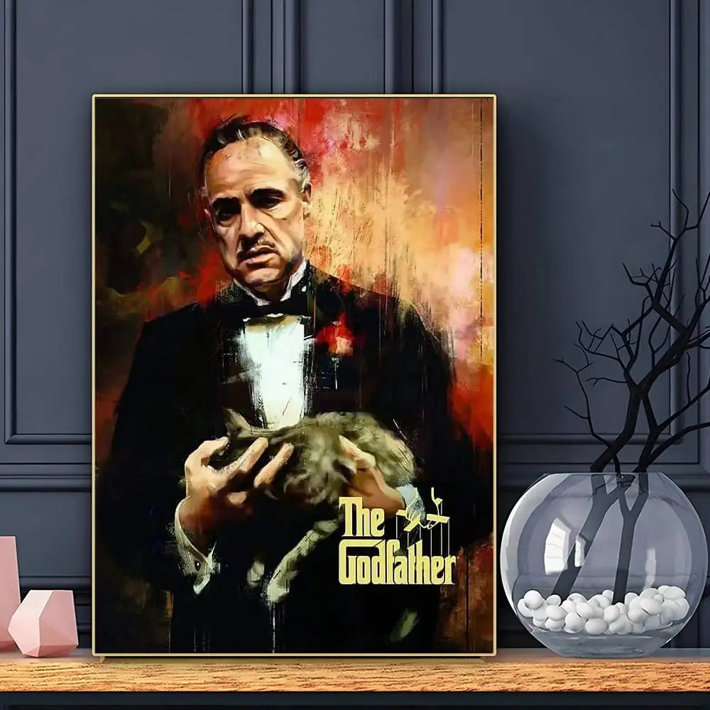 Movie The Godfather Poster HD Art Sticky Wall Waterproof Home Living Room Bar Decoration