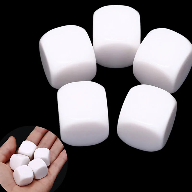 10 PCS/Set 20*20 mm White Dice 4 Side Filleted Corner Puzzle Game