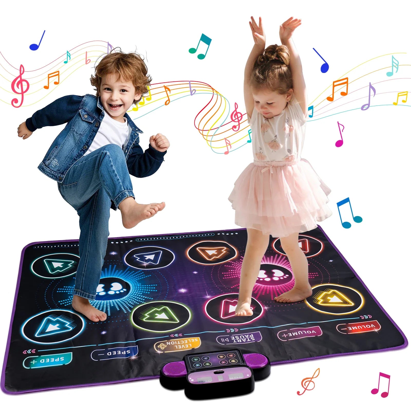 Dancing Blanket Kids Electronic Dance Mat Kid Floor Music Blanket Double Players Mode with 9 Levels Educational Toys Kids Gifts