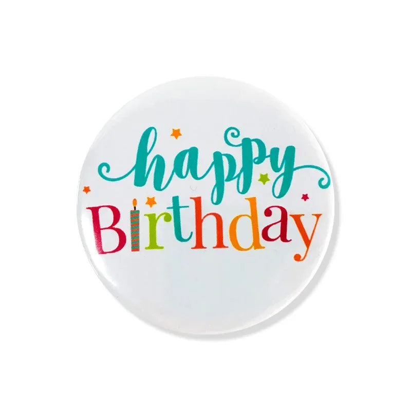 New Happy Birthday Theme Emblem Birthday Party Children's Adult Clothing Decoration Badge Birthday Party Decoration Souvenir