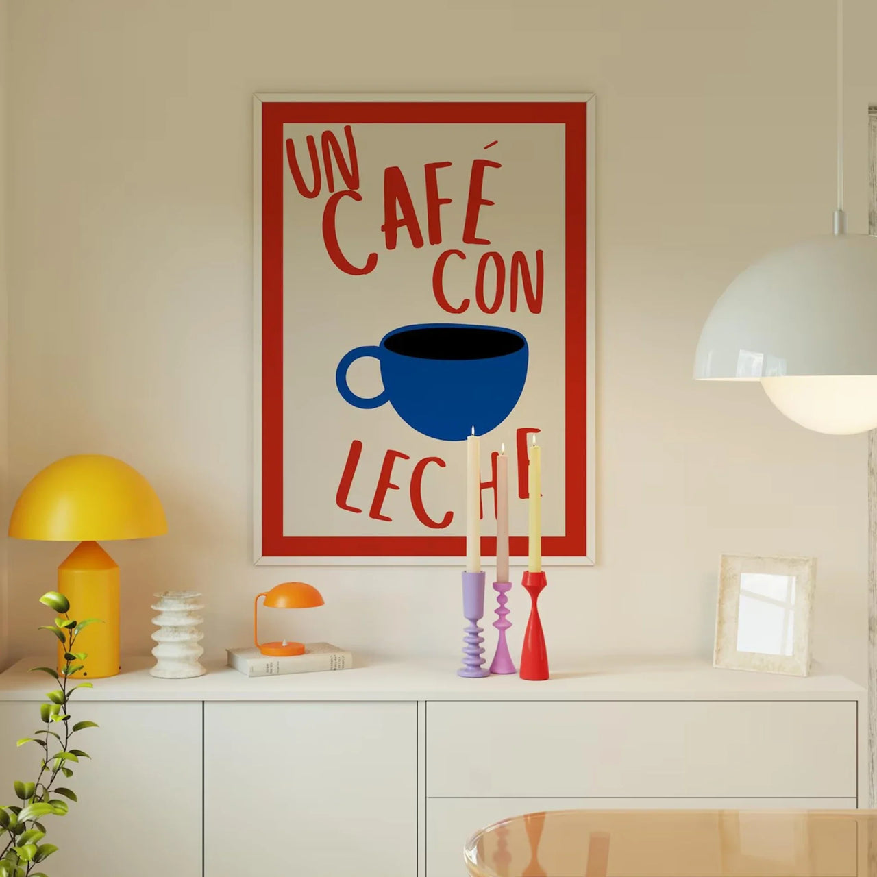 Cafe Con Leche Spanish Kitchen Coffee Lovers Wall Art Print Canvas Painting Poster Picture For Living Room,Bedroom Home Decor