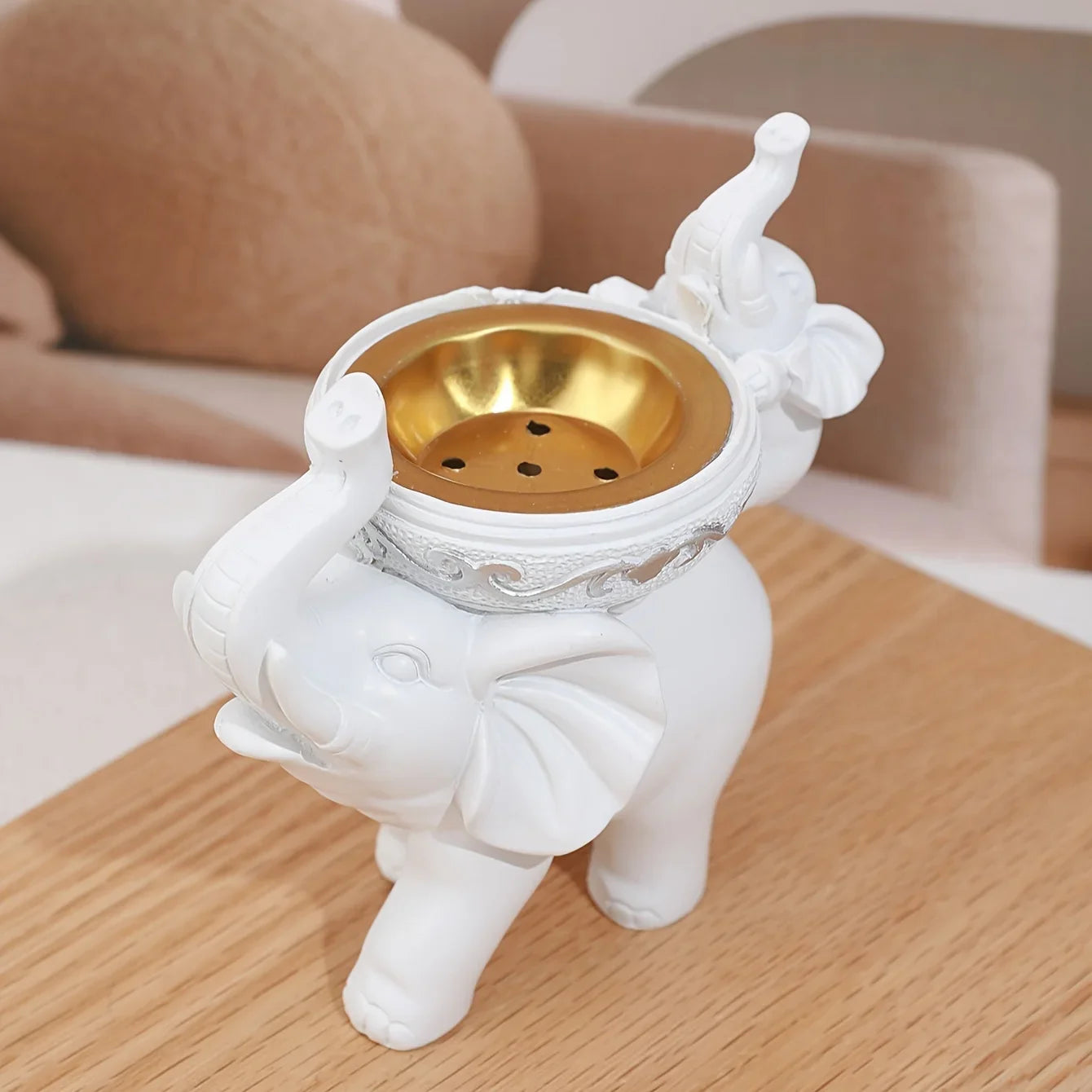 Elephant figurine, fun candy tray, key bowl, home décor table, figurine, sundries, containers, accessories, storage box, desk, b