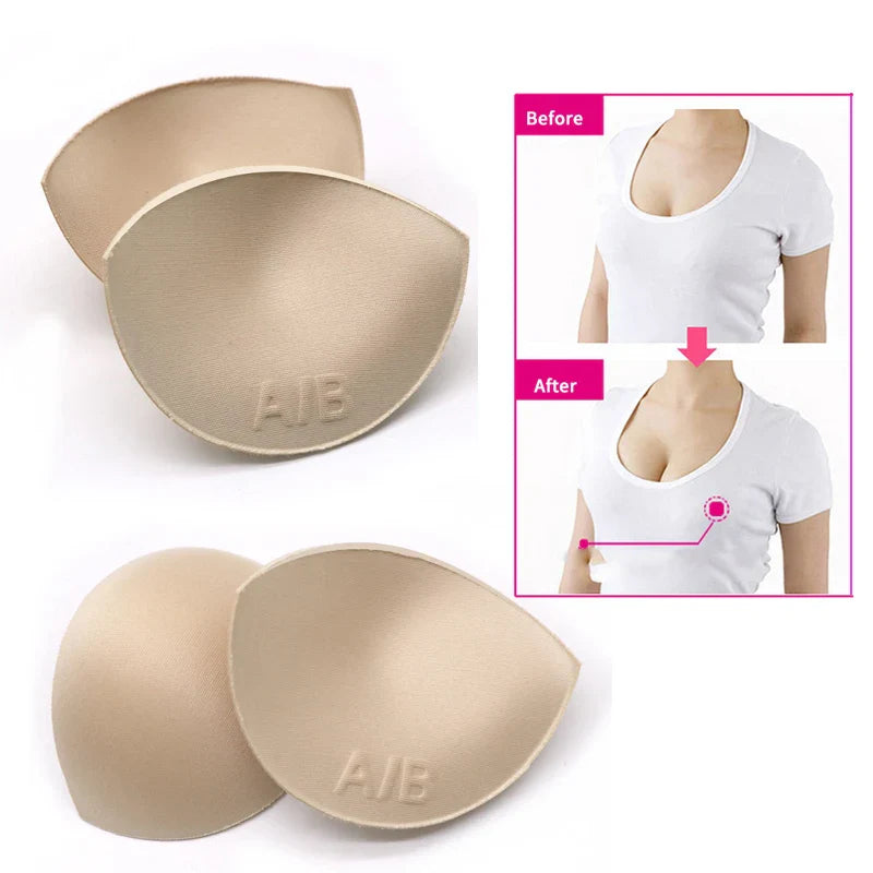 1pair Sponge Inserts In Bra Padded for Swimsuit Breast Push Up Fill Brassiere Breast Patch Pads Women Intimates Accessories