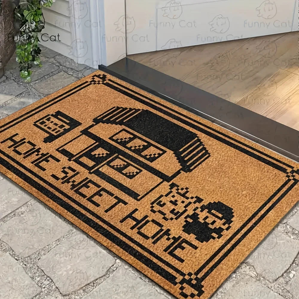 VIKAMA Pixel Style Carpet - Durable And Slip-Resistant Floor Mat For Indoor And Outdoor Entrances - Creative Home Decoration