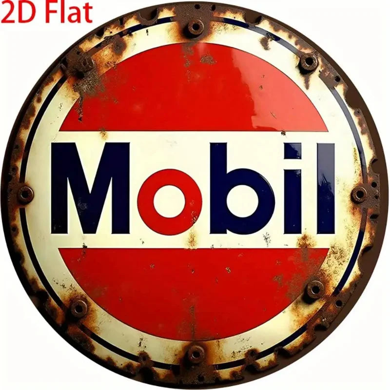 2D Flat 1pc Round - Retro Aluminum Tin Sign - Vintage 