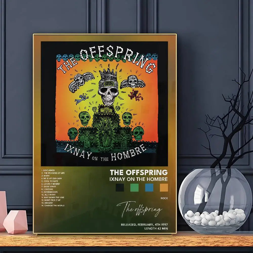 Band Rock Music The O-OffspringS Poster HD Sticky Wall Art Printing Waterproof Home Living Bed Room Bar Aesthetic Decor