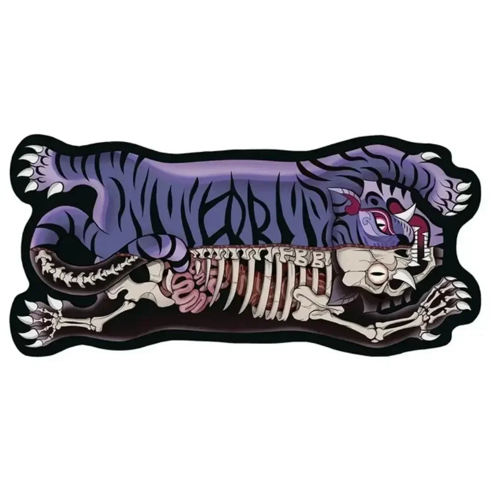 VIKAMA Tiger-Shaped Area Carpet - Non-Slip, Easy To Clean, Home Decoration, Kitchen And Bathroom Floor Mat, Entrance Door Mat