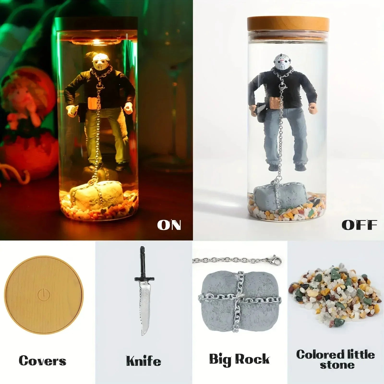 Alien Resin Figurine Lamp Stand Bedroom Decorative Extraterrestrial Life Form Lighting Home Decoration