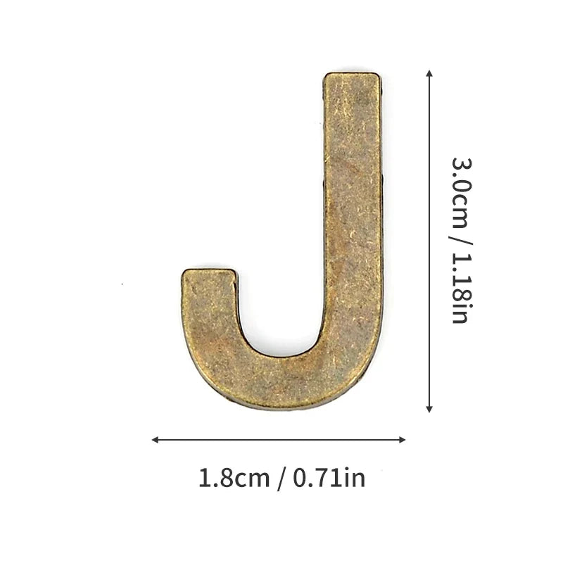 Metal Self Adhesive House Number English Alphabet Letters for Apartment Room Door Plate Table Mailbox Number Stickers 3*2cm