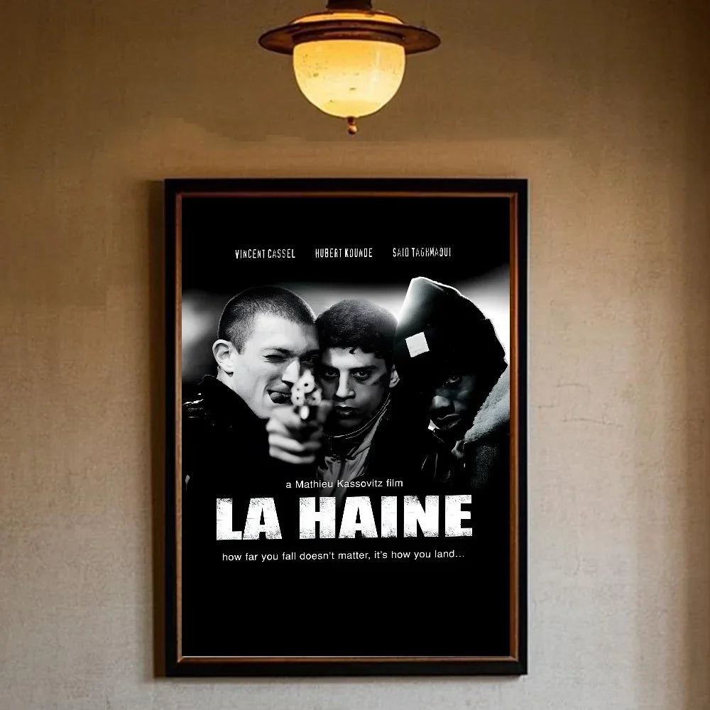 La Haine 1995 Movies Poster HD canvas painting home living room bedroom bar aesthetic decoration