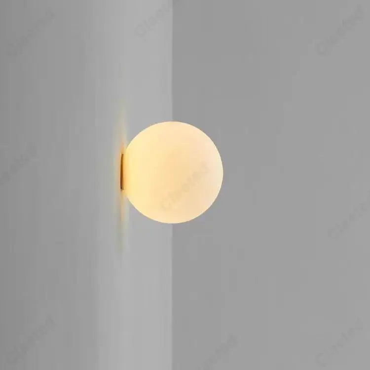 Creative Simple LED Ball Glass Wall Lamp Living Room Corridor Bathroom Bedroom Bedside Decorative Lighting