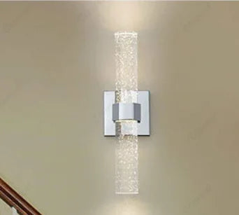 New LED Wrought Iron Crystal Wall Lamp Modern Minimalist Living Room Dining Room Bedroom Bedside Decorative Atmosphere Lighting