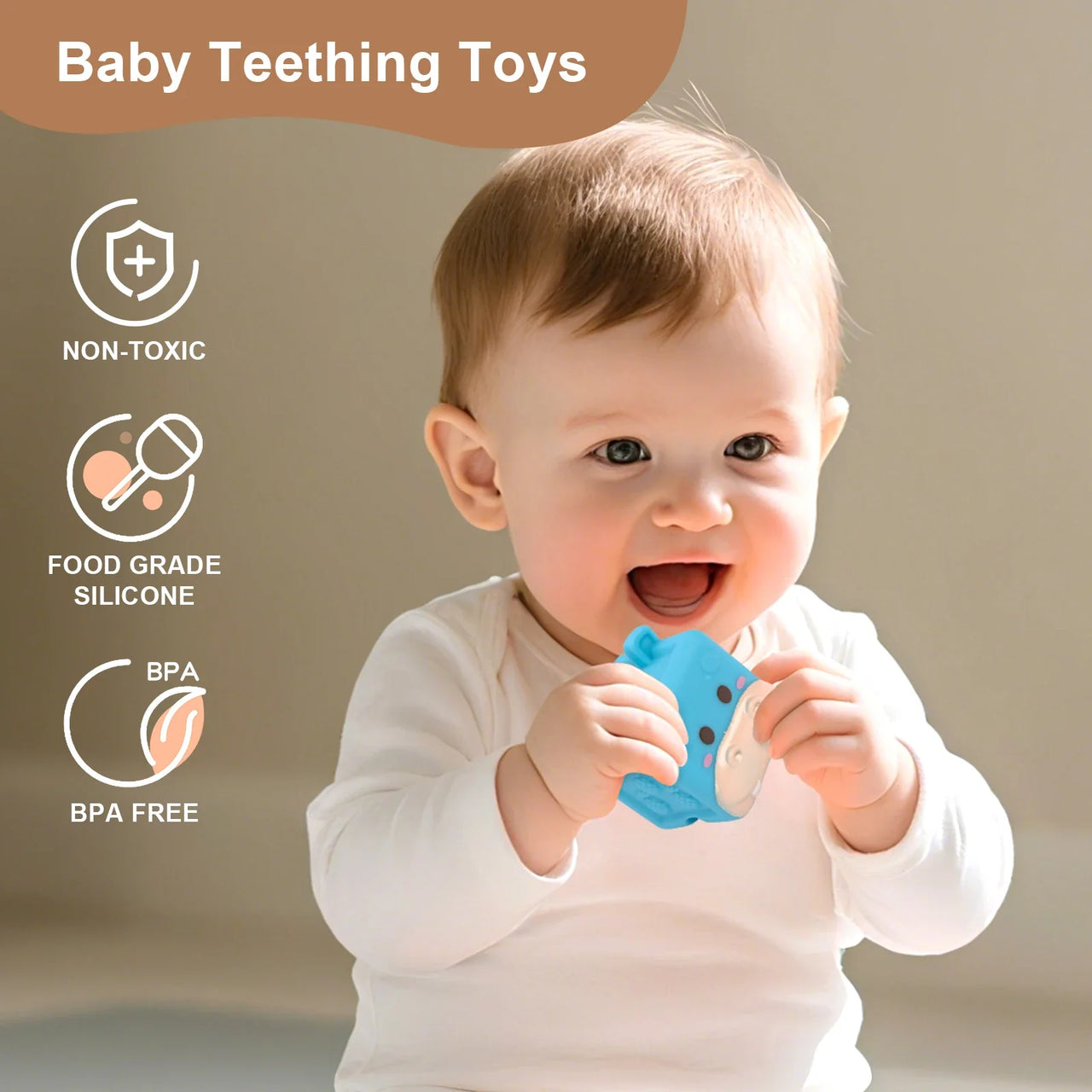 Baby Soft Silicone Building Blocks Toys 3D Cube Animal Stacking Toys Toddler Early Educational Sensory Montessori Toys Bath Toys