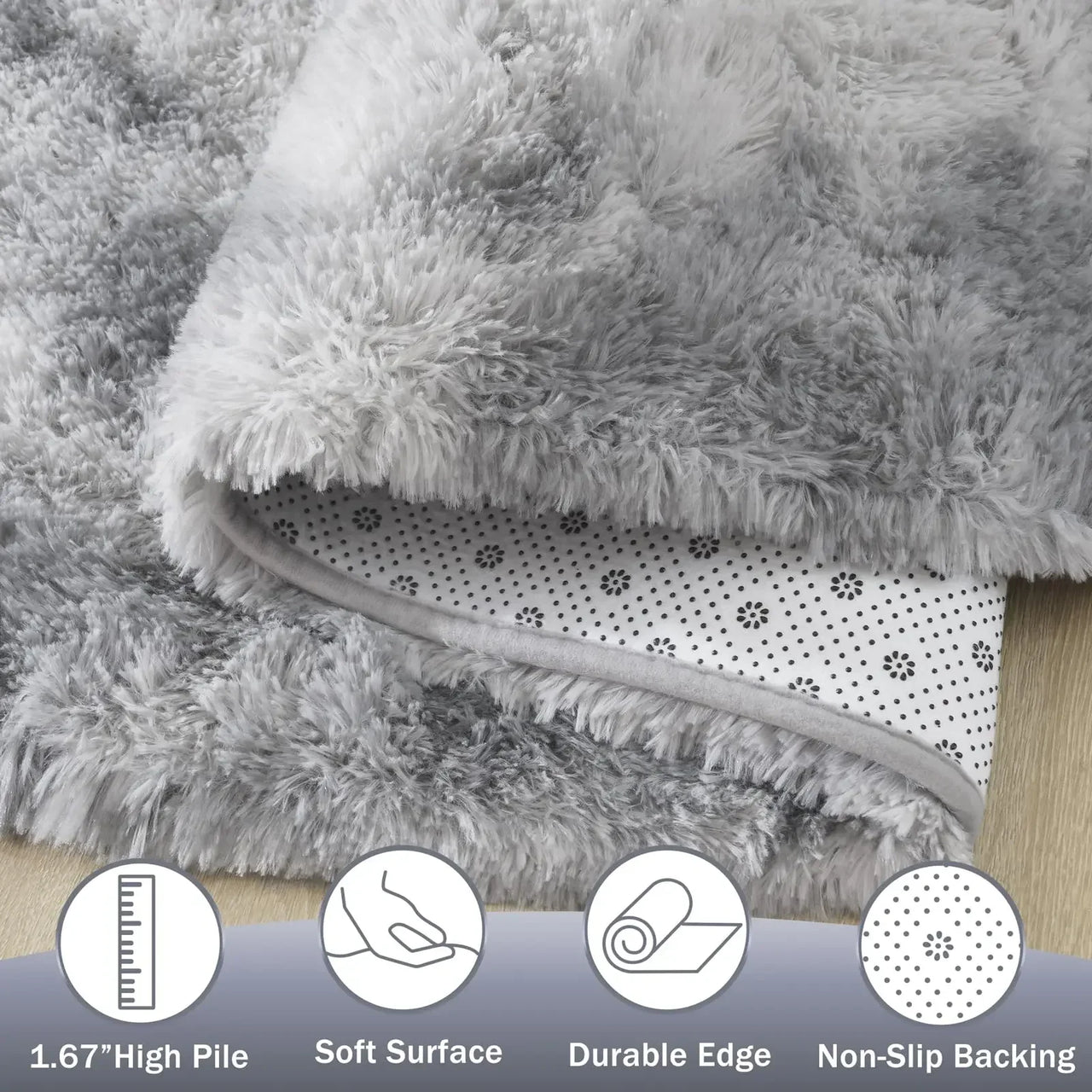 VIKAMA Simple And Soft Fleece Rug Soft And Plush Bedside Rug For Bedroom, Children's Room Floor Mat, Home Decoration