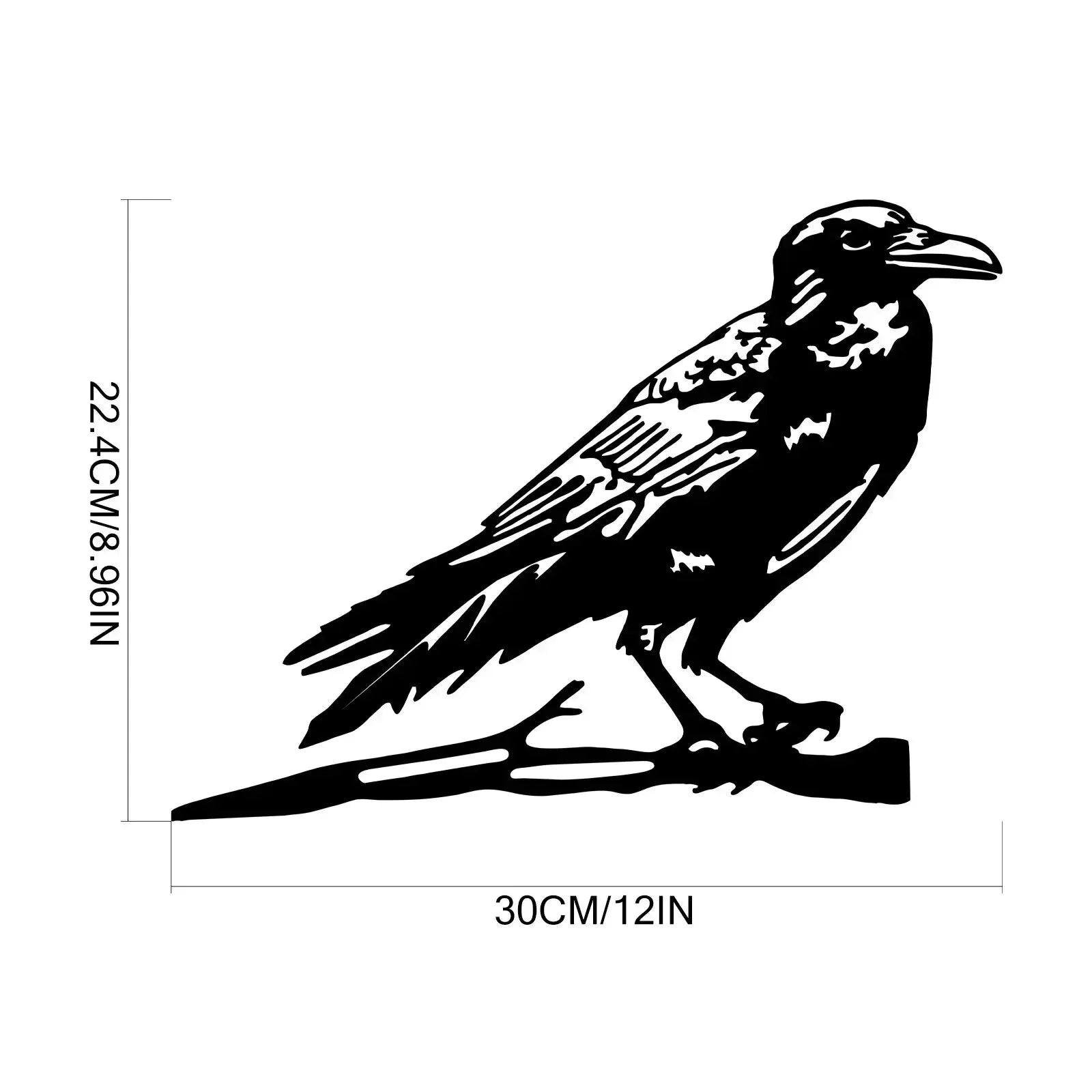 Metal Bird Tree Yard Decor - Crow & Owl Silhouette Steel Art Sculpture, Weather-Resistant Outdoor Garden Decor