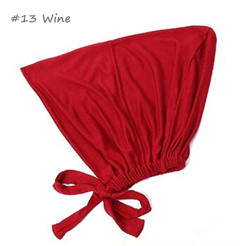 Adjustable Inner Caps Solid Color Elastic Cap Modal Hijab Muslim Bonnet Underscarf Women Fashion Accessories