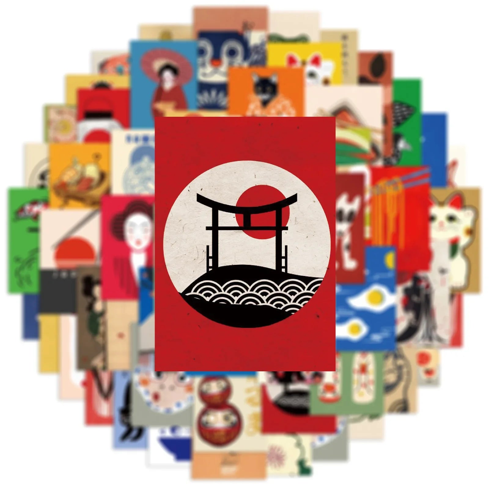 50/100PCS Cartoon Japanese style Poster Stickers - Decor Refrigerators Skateboards Computers, Laptops, Waterproof Stationery