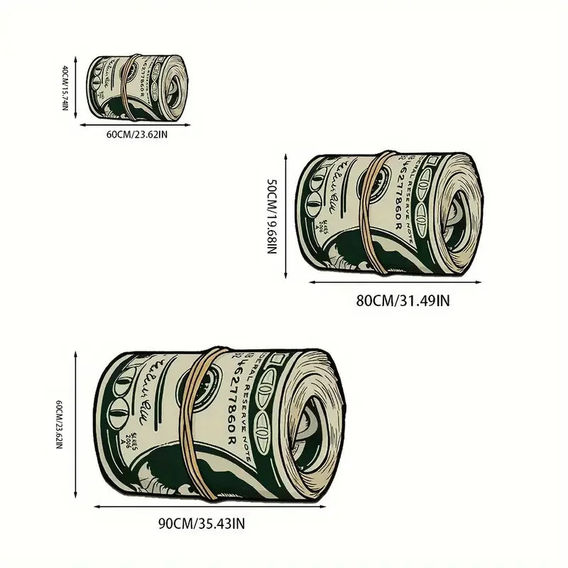 VIKAMA Creative Dollar Rug, Comfortable Non-Slip Indoor Area Mat, Bedside Rug For Bedroom, Bathroom Foot Mat Home Decor