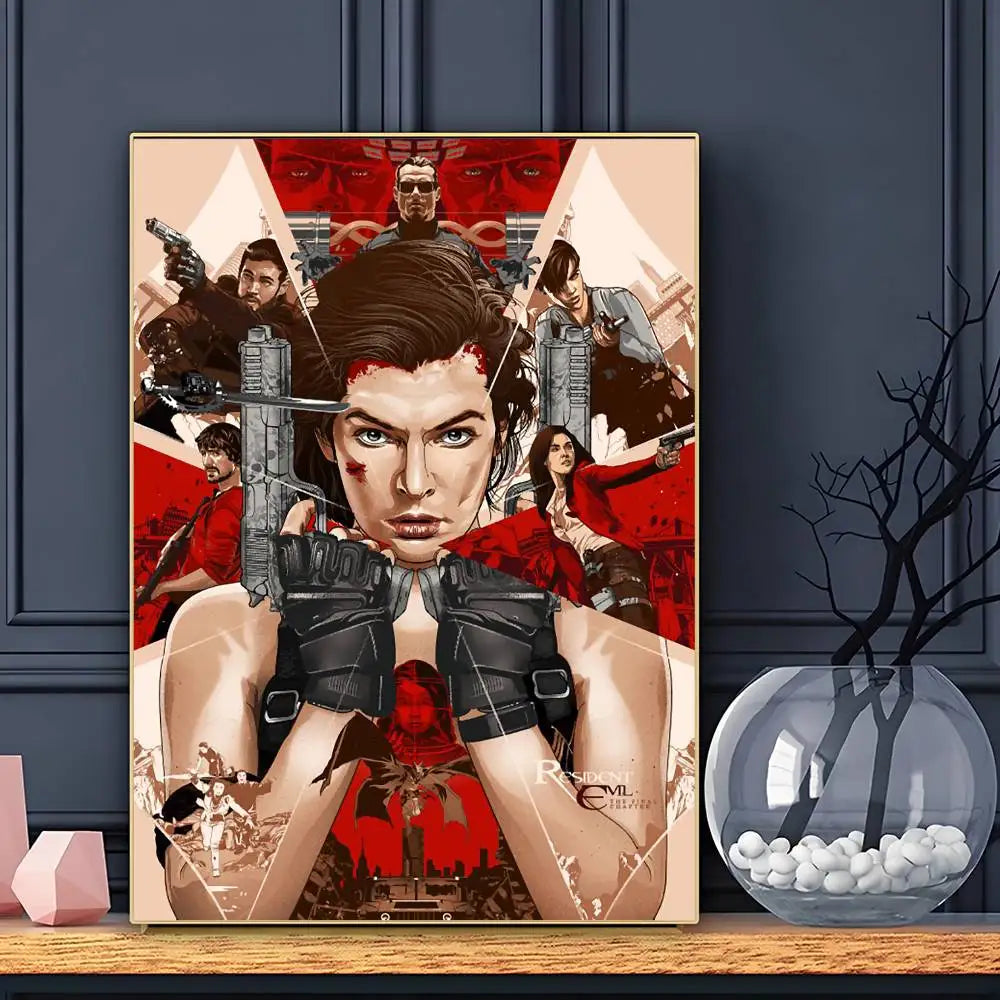 R-RESIDENT Game E-EVILs Poster HD Art Sticky Wall Waterproof Home Living Room Bar Decoration