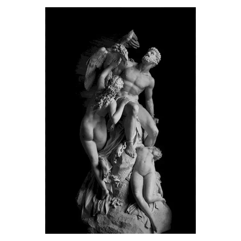 Nordic Simple Wall Art Black Ancient Greek Gods Sculpture David Statue Canvas Print Poster Home Living Room Bedroom Decoration