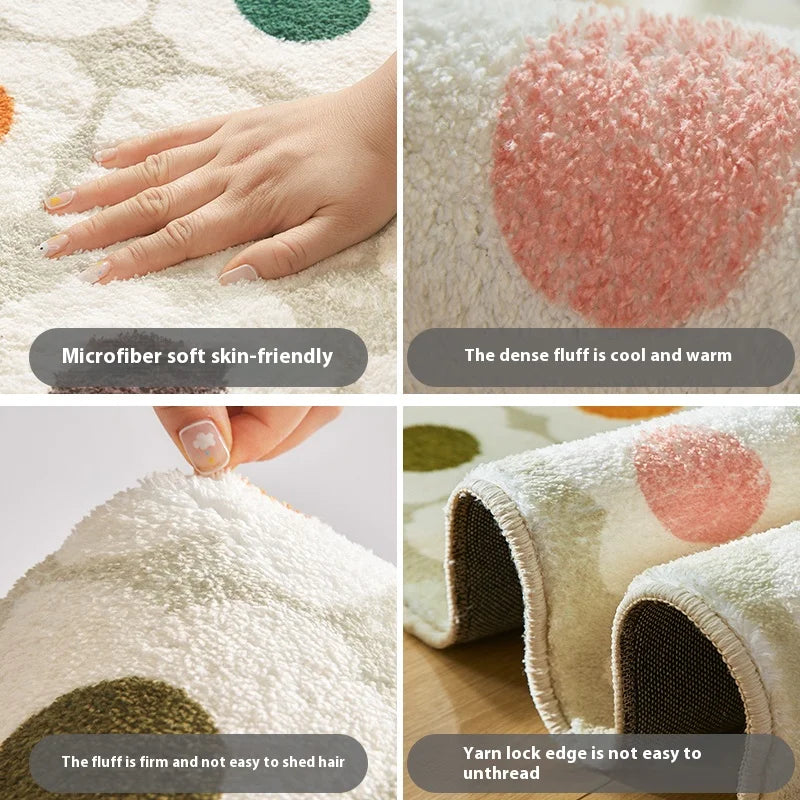 VIKAMA Ins Wind Star Carpet Cosy Insulated Cool Entry Doorway Door Mat Teenage Bedroom Bedside Blanket Home Decoration