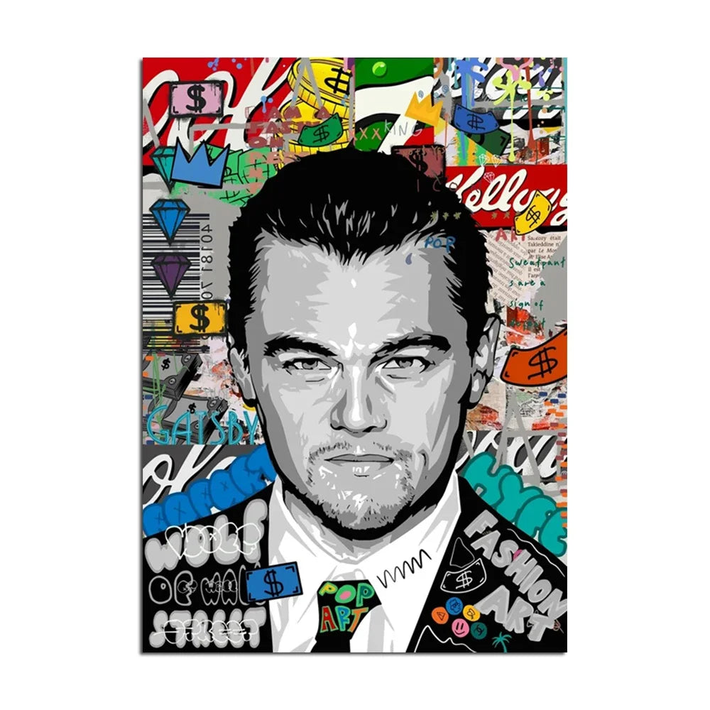 Classic Abstract Wall Art Creative Graffiti The Great Gatsby Canvas Print Poster Home Living Room Bedroom Decorative Painting