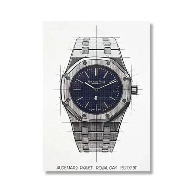 Brand Watch Line Room Living Canvas Painting Wall Art Home Decor
