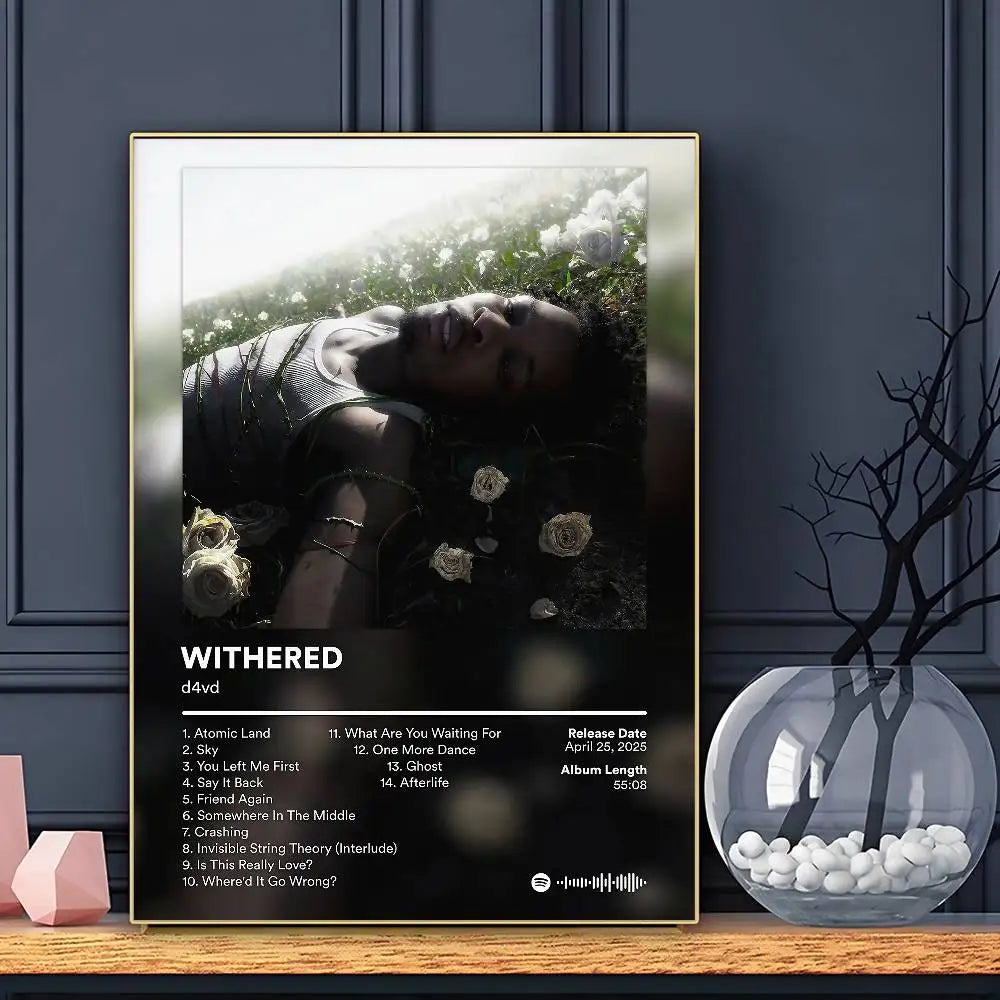 Singer D4vd Poster Sticky Wall Art Printing Waterproof Home Living Bed Room Bar Aesthetic Decor