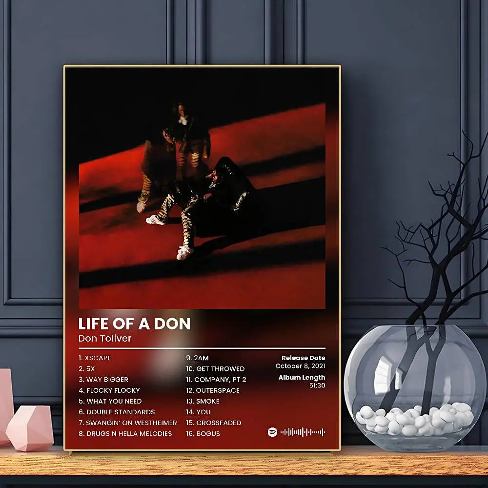 Rapper D-Don T-ToliverS Poster HD Art Sticky Wall Waterproof Home Living Room Bar Decoration