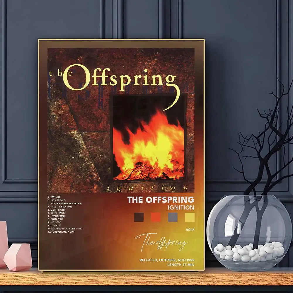 Band Rock Music The O-OffspringS Poster HD Sticky Wall Art Printing Waterproof Home Living Bed Room Bar Aesthetic Decor