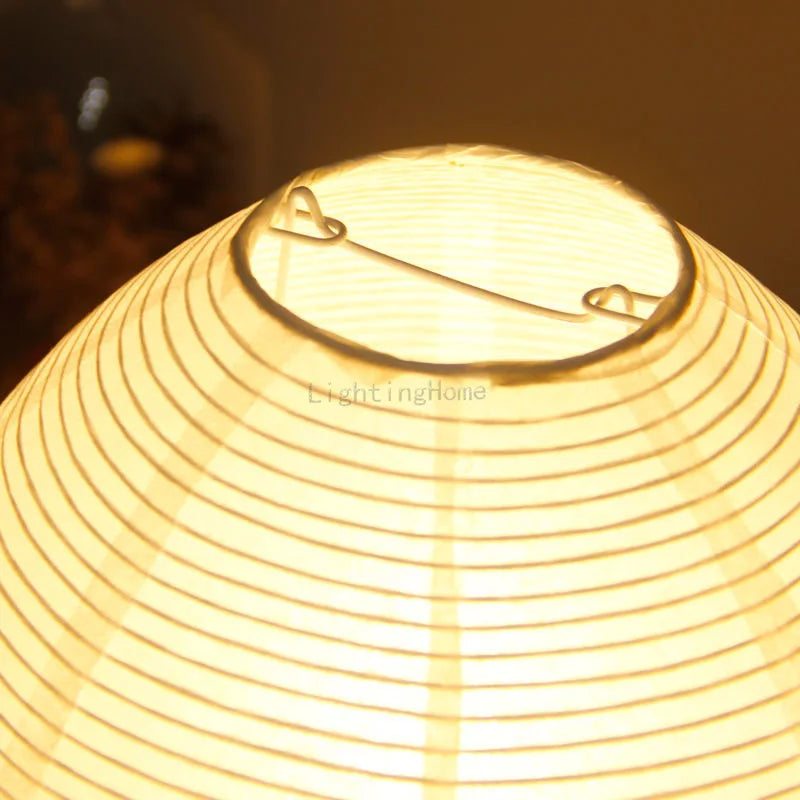 Paper Lantern Desk Lamp Japanese Bedroom Bedside Night Light Home Decorations Creative Paper Lampshade Table Lamp Drop Shipping