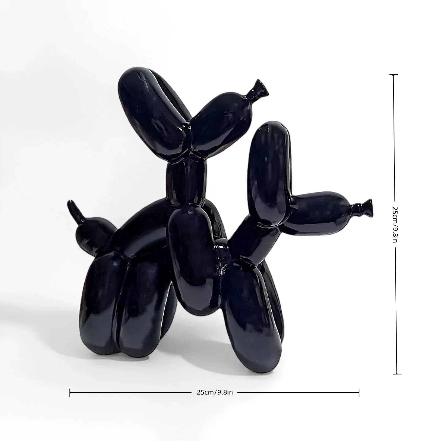 Sculpture de chien ballon en résine moderne, artisanat animalier, décoration de la maison, statue de chien, cadeau de Noël, déco
