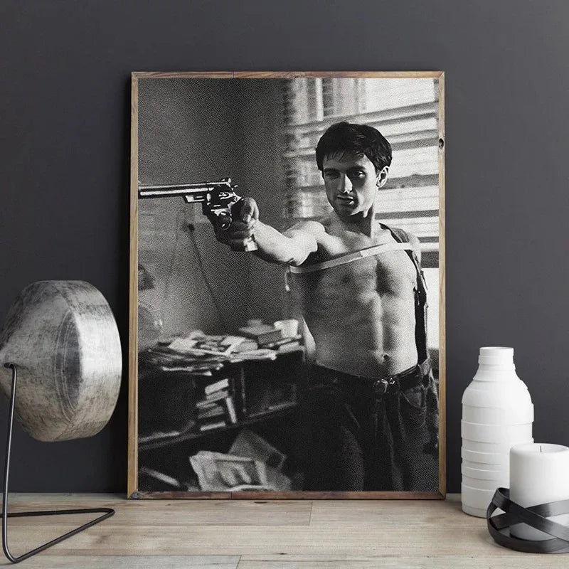 Whiplash/Taxi Driver Movie Poster Minimalist Photography Print Black and White Film Art Jazz Music Film Crime Drama Wall Decor