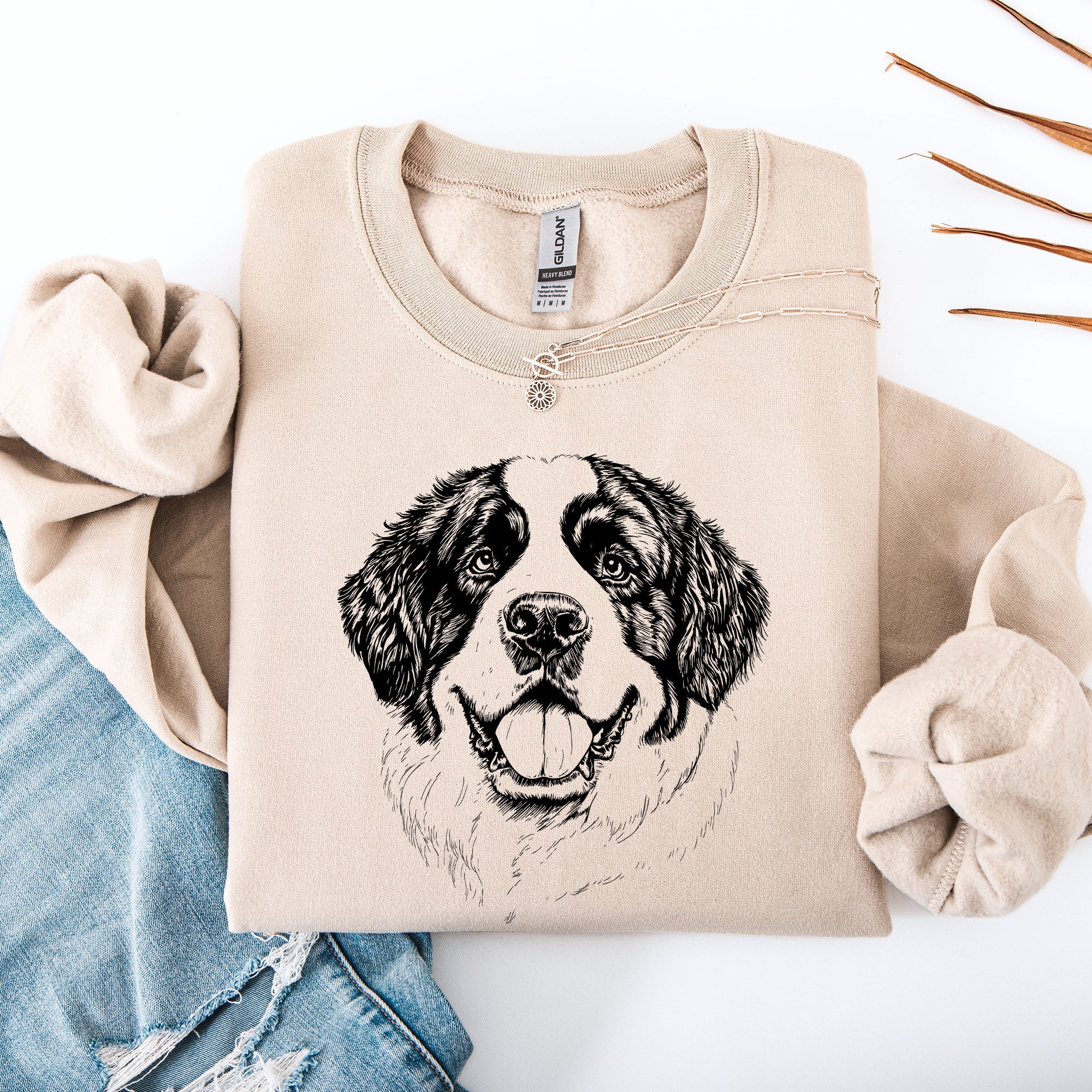 Saint Bernard Dog Lover Apparel Pet Breed Cozy Fleece Premium Quality Sweatshirt